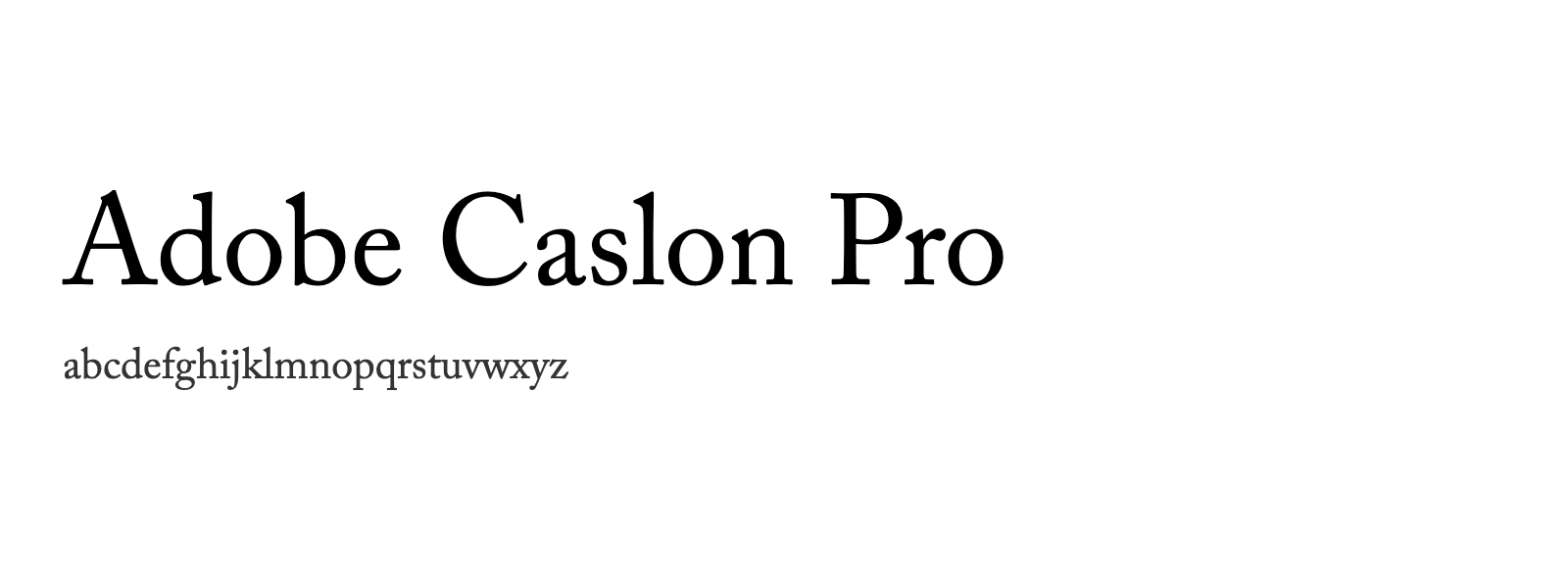 Spécimen de Adobe Caslon Pro