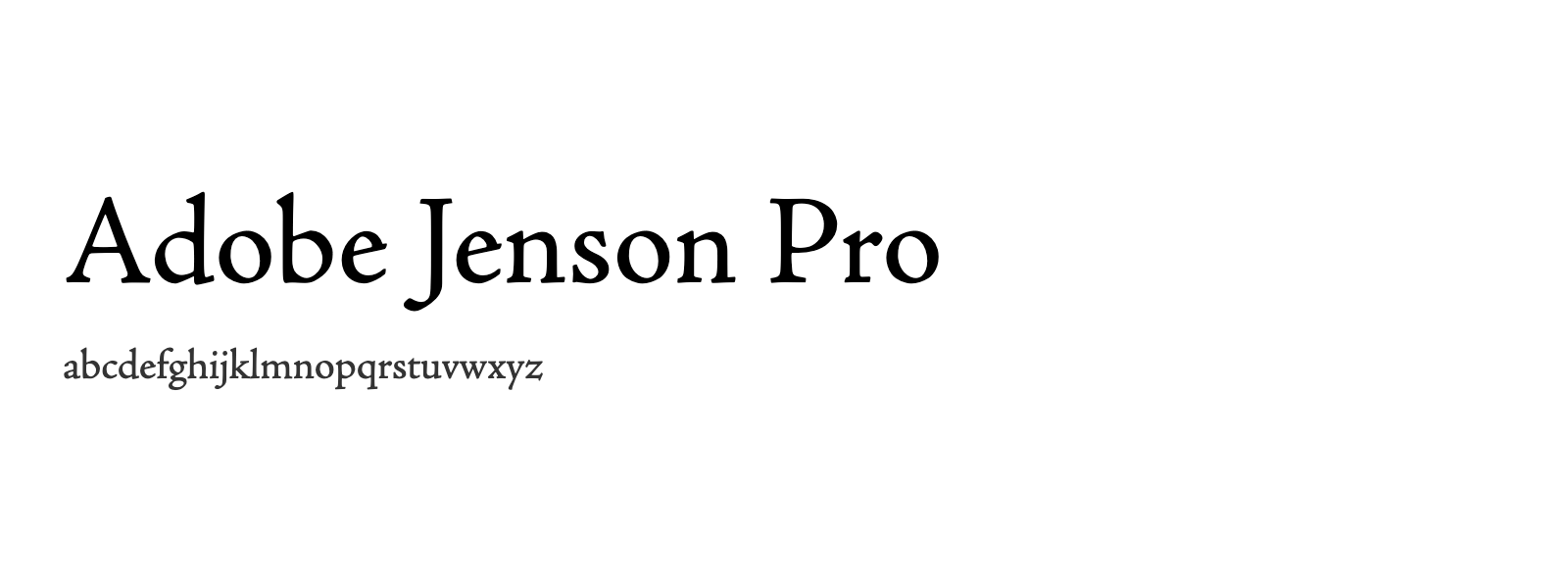 Spécimen de Adobe Jenson Pro