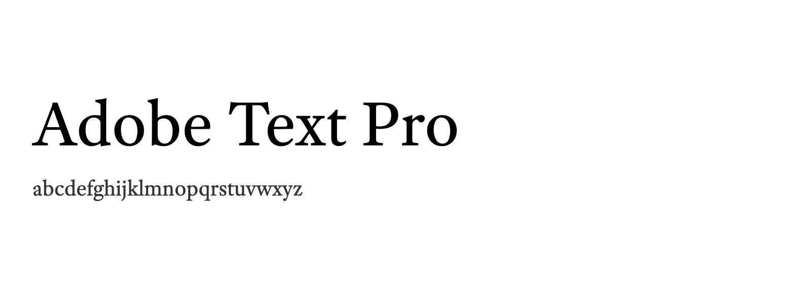 Spécimen de Adobe Text Pro