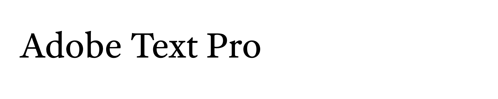 Nom de la famille Adobe Text Pro composé dans la police