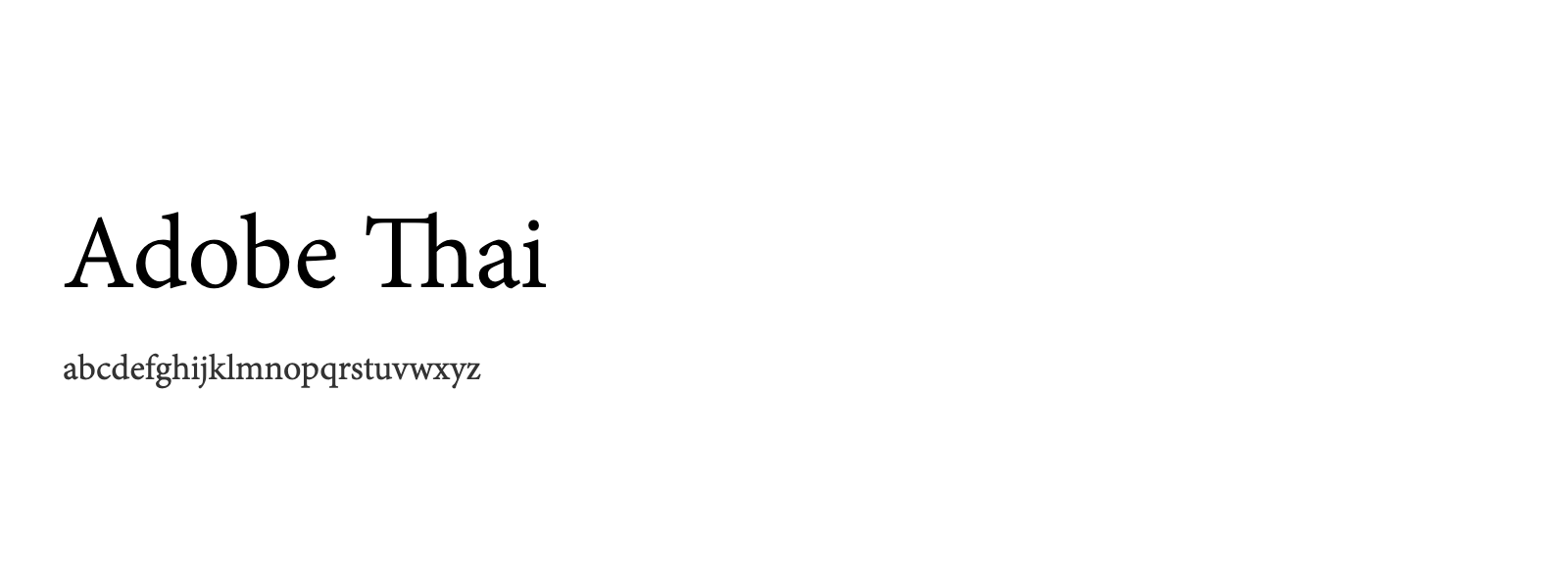 Spécimen de Adobe Thai