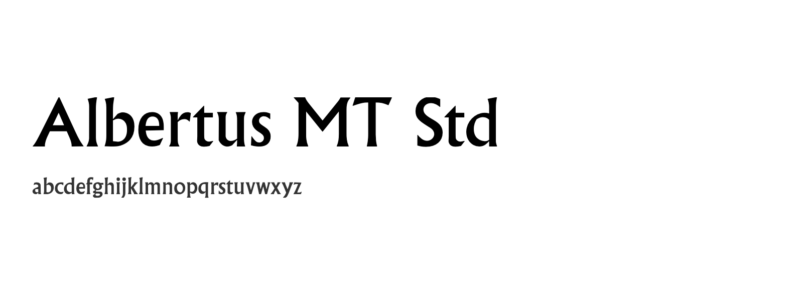 Spécimen de Albertus MT Std