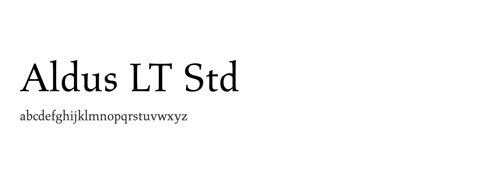Spécimen de Aldus LT Std
