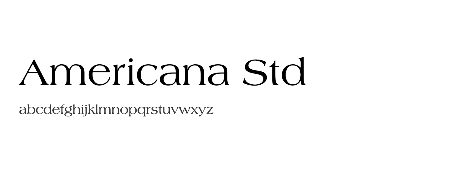 Spécimen de Americana Std