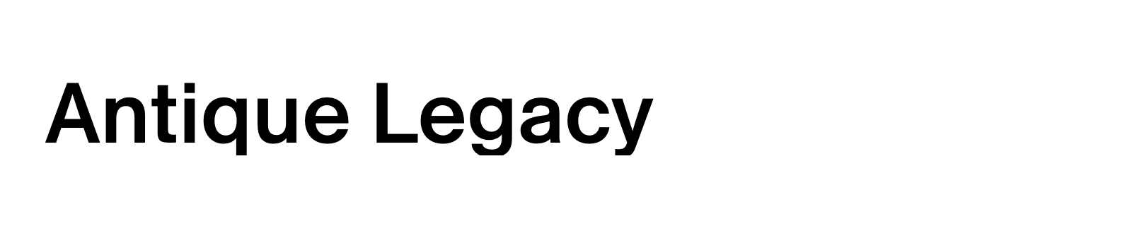 Nom de la famille Antique Legacy composé dans la police