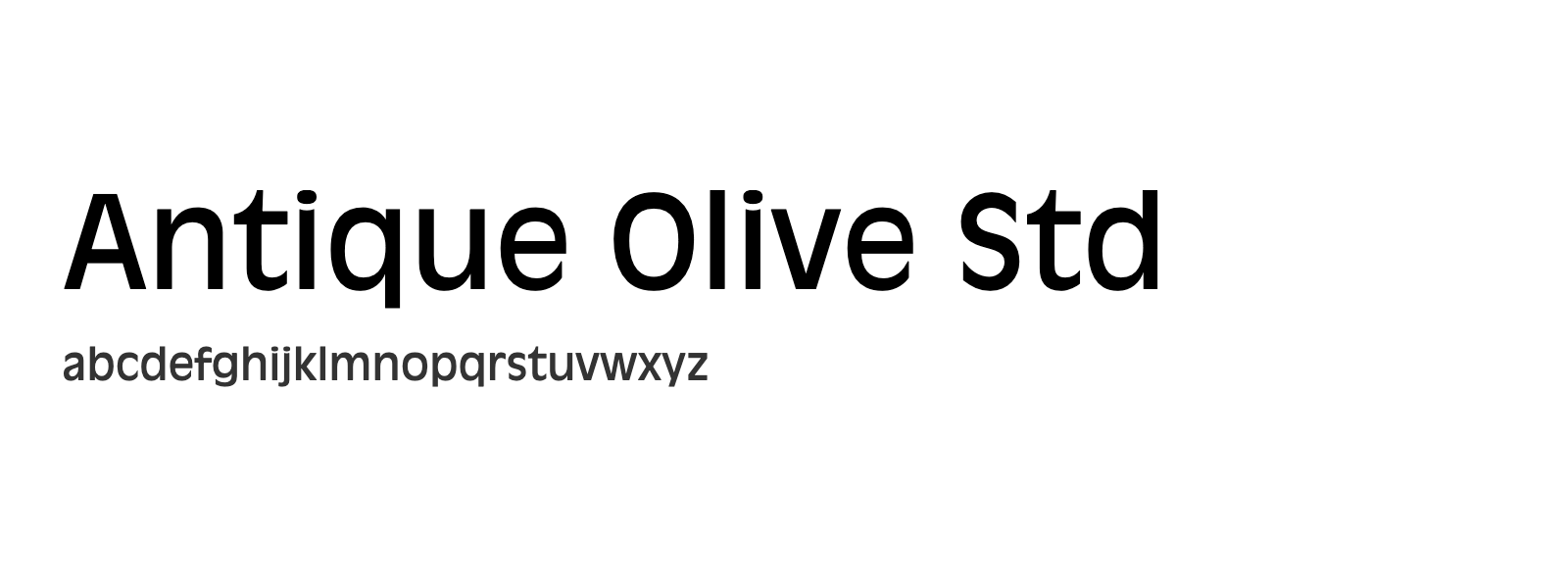 Spécimen de Antique Olive Std
