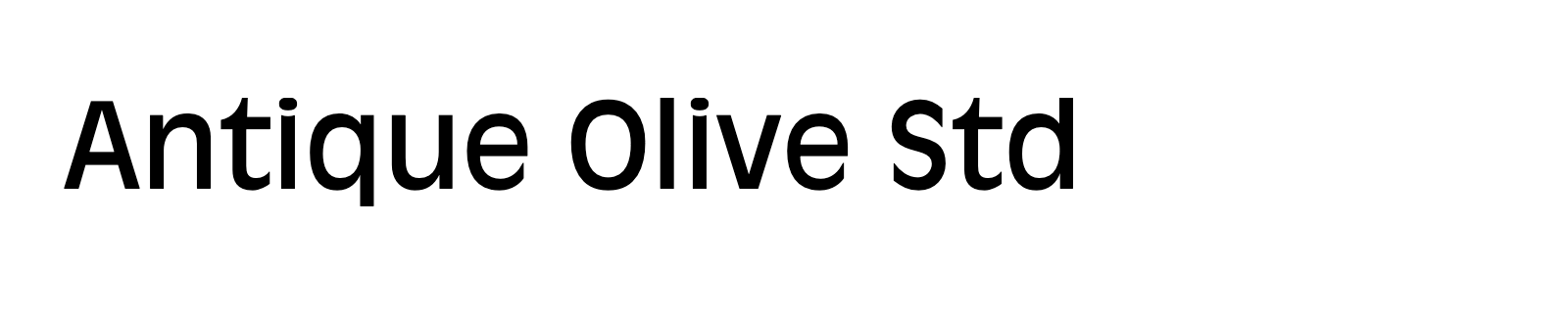 Nom de la famille Antique Olive Std composé dans la police