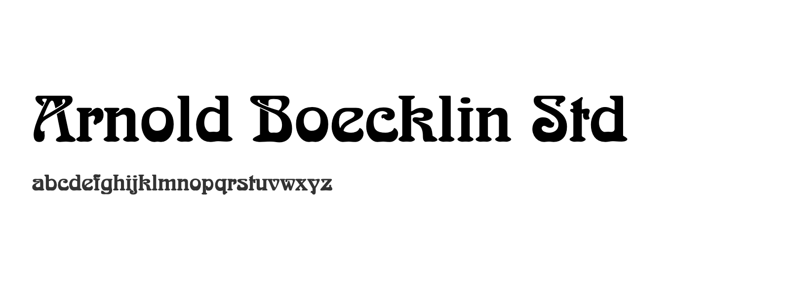 Spécimen de Arnold Boecklin Std