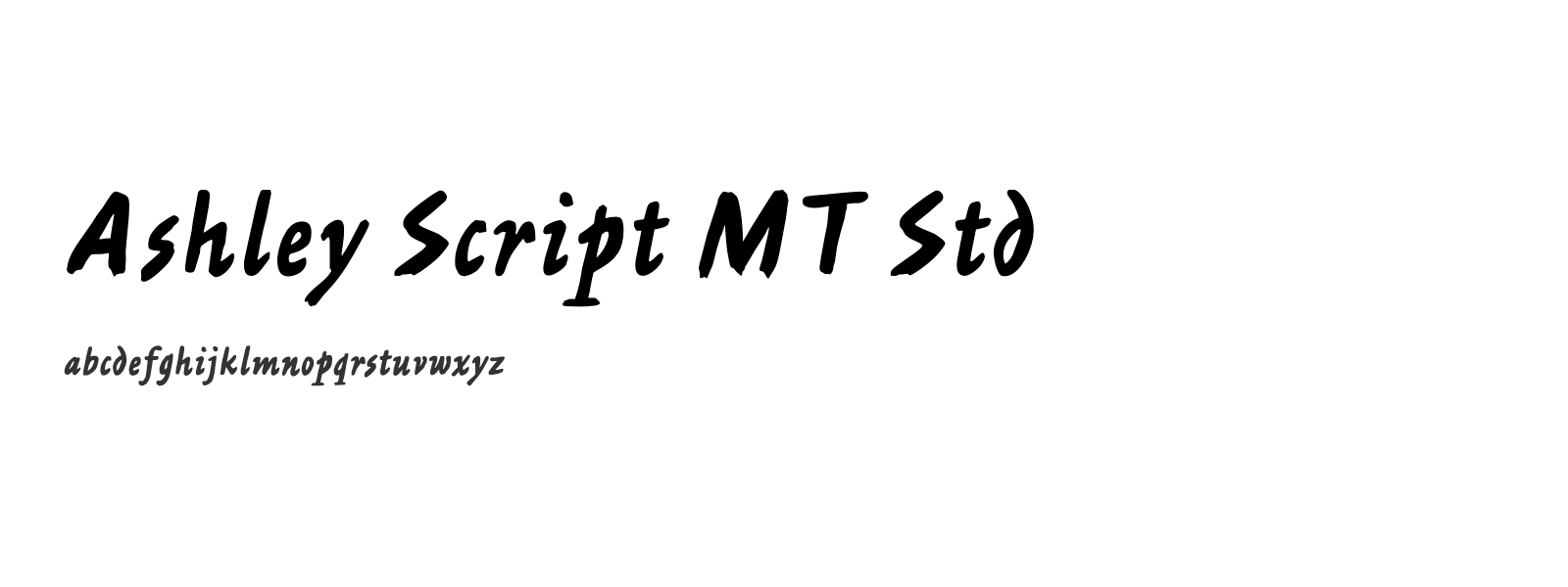 Spécimen de Ashley Script MT Std