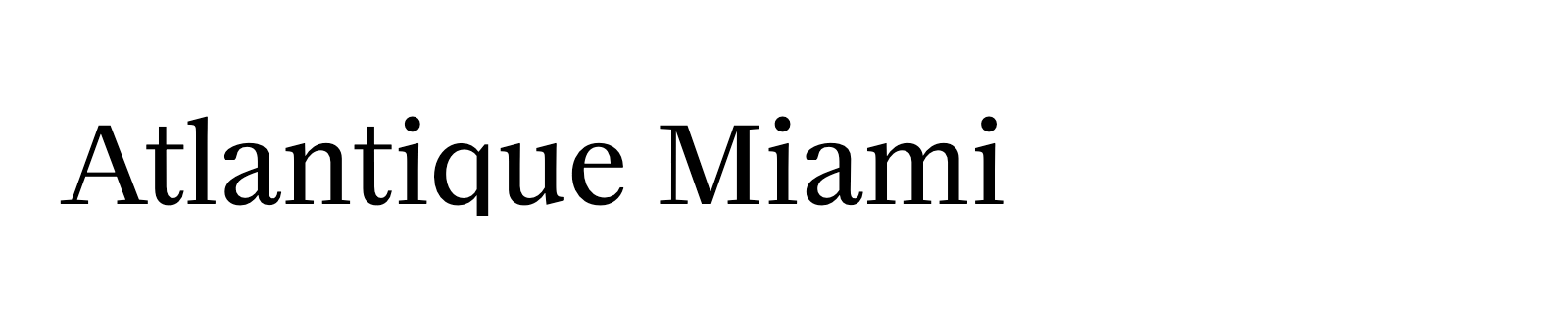 Nom de la famille Atlantique Miami composé dans la police