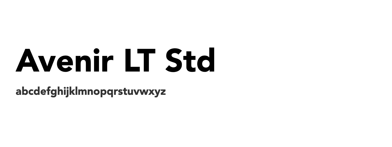 Spécimen de Avenir LT Std
