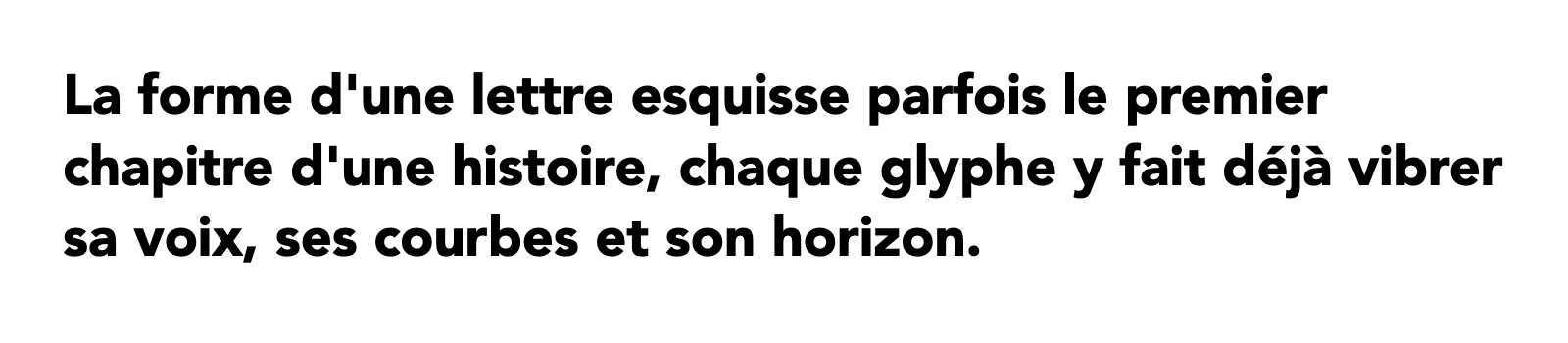 Phrase commune composée en Avenir LT Std