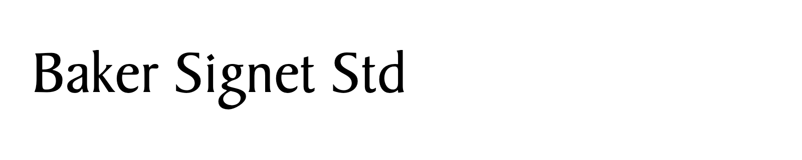 Nom de la famille Baker Signet Std composé dans la police