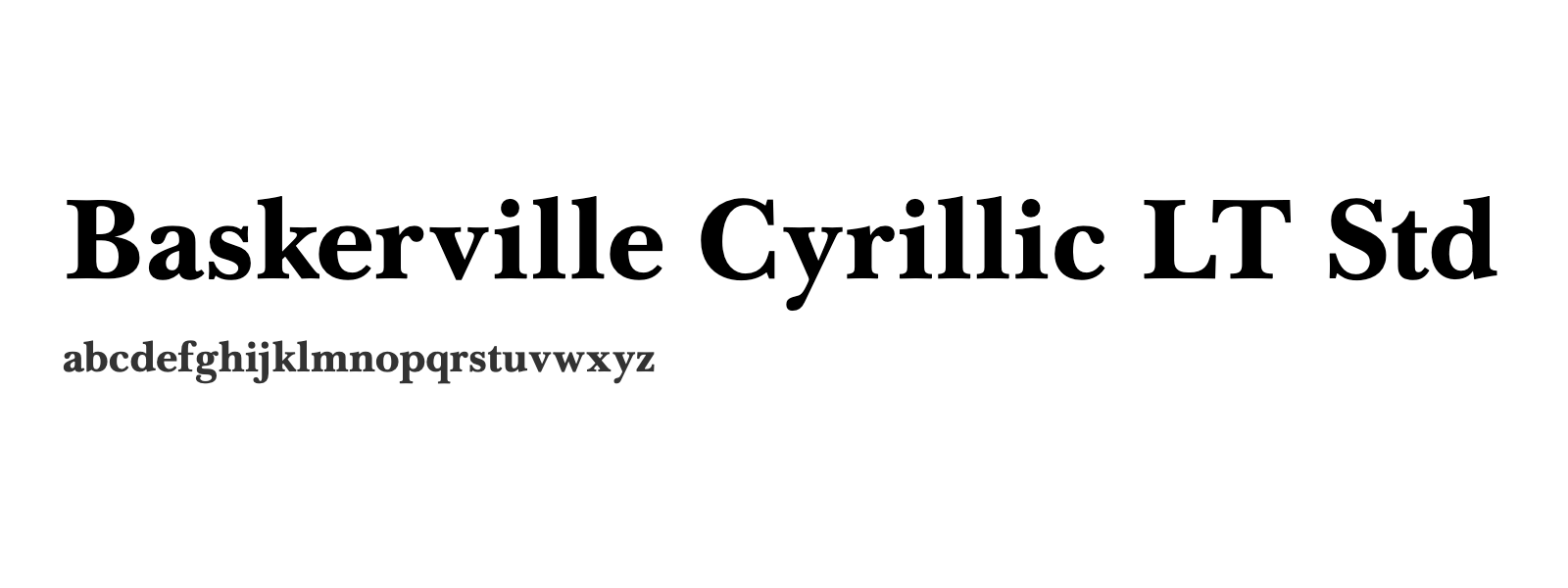 Spécimen de Baskerville Cyrillic LT Std