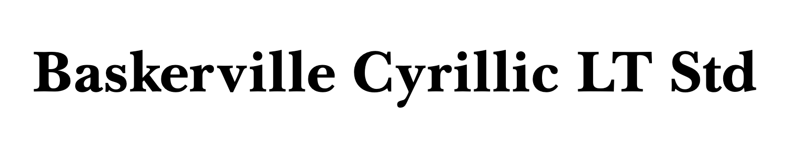 Nom de la famille Baskerville Cyrillic LT Std composé dans la police