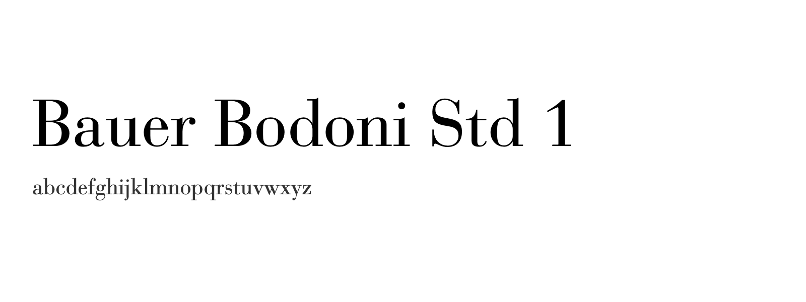 Spécimen de Bauer Bodoni Std 1