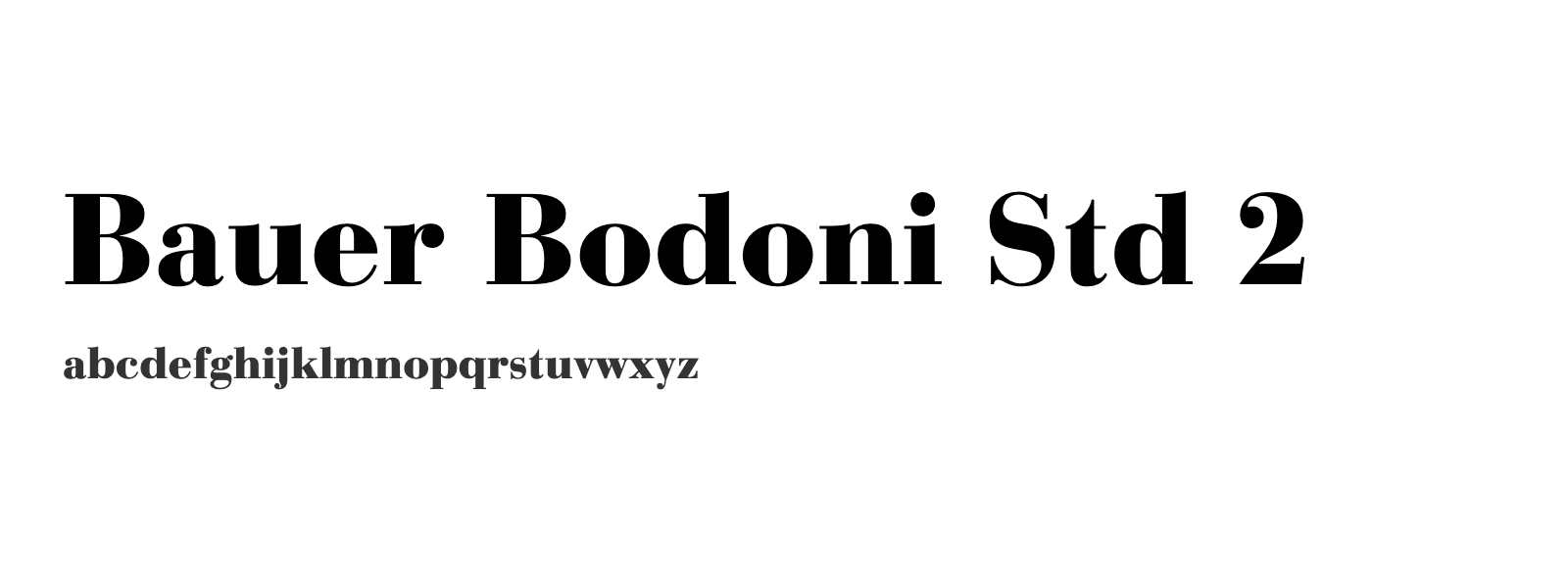 Spécimen de Bauer Bodoni Std 2