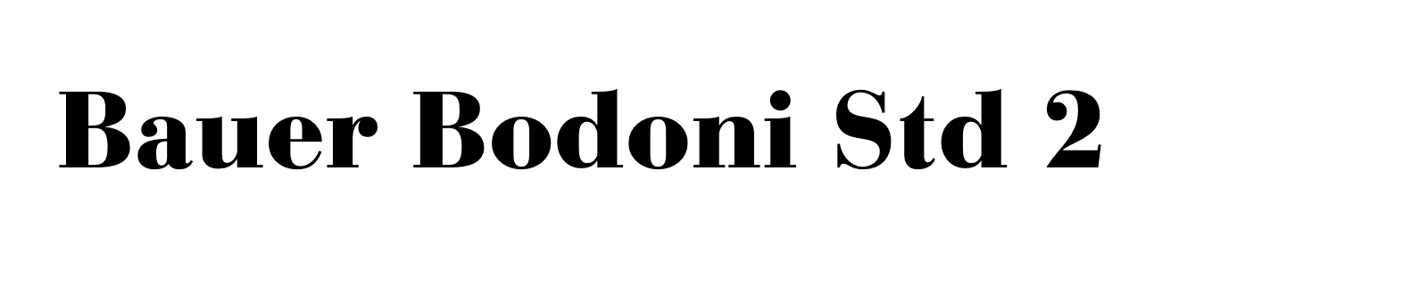Nom de la famille Bauer Bodoni Std 2 composé dans la police