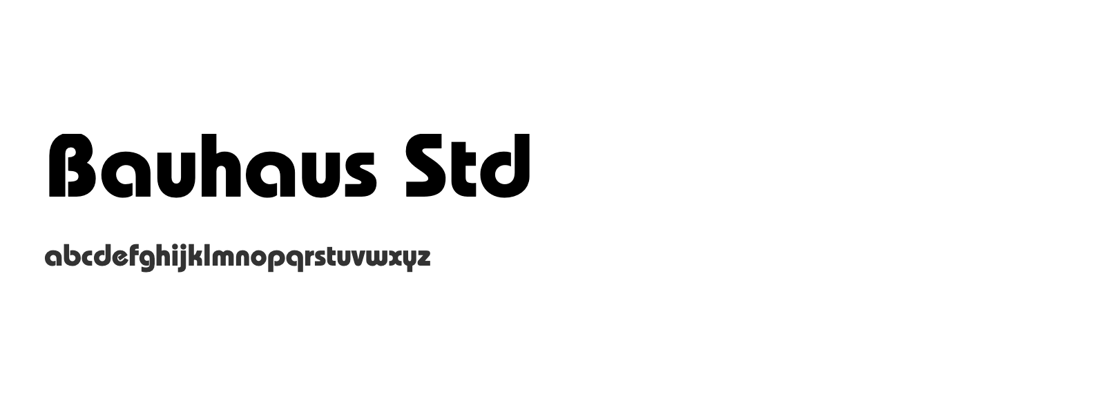 Spécimen de Bauhaus Std