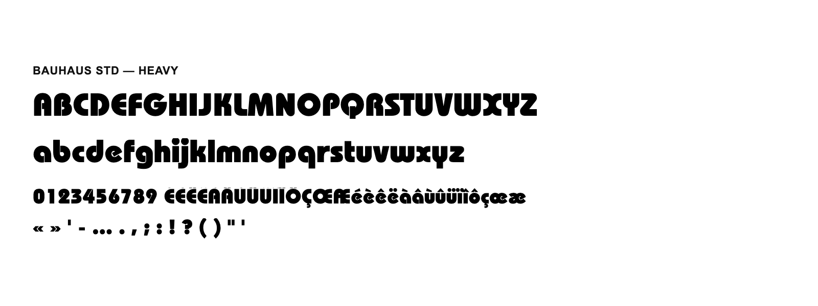 Spécimen de Bauhaus Std Heavy