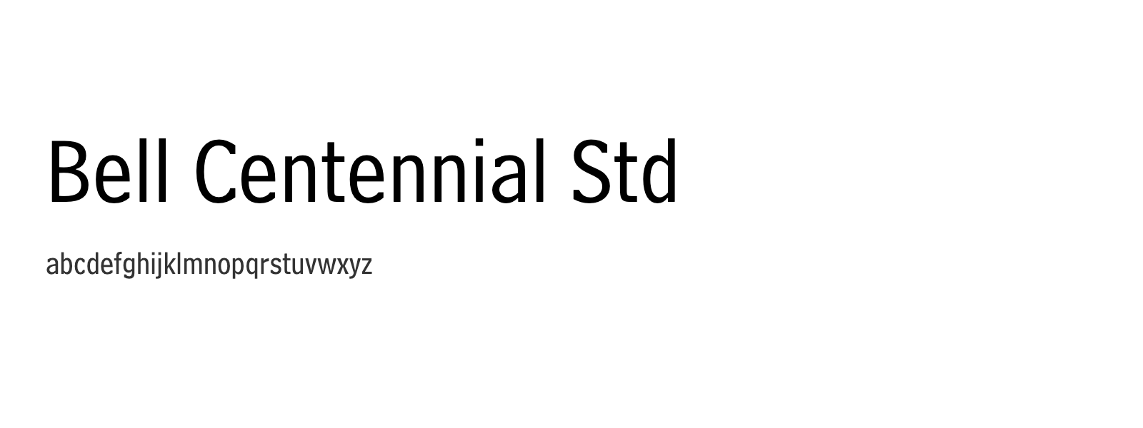Spécimen de Bell Centennial Std