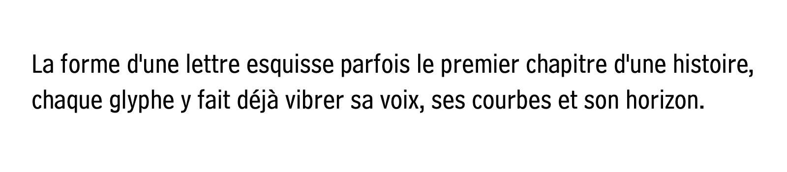 Phrase commune composée en Bell Centennial Std