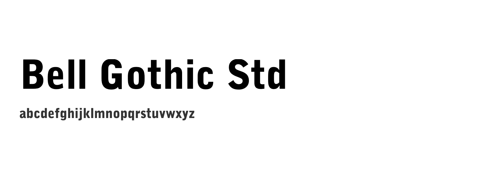 Spécimen de Bell Gothic Std