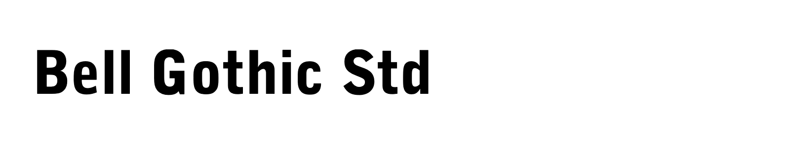 Nom de la famille Bell Gothic Std composé dans la police