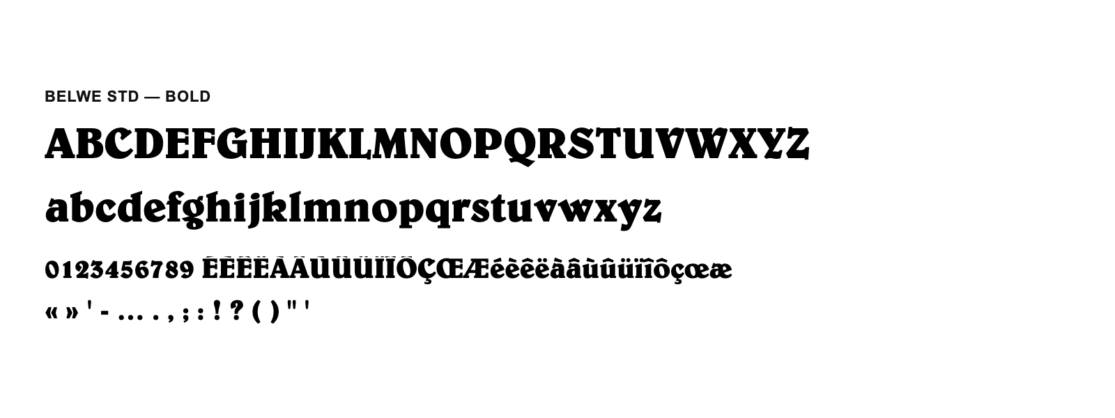 Spécimen de Belwe Std Bold