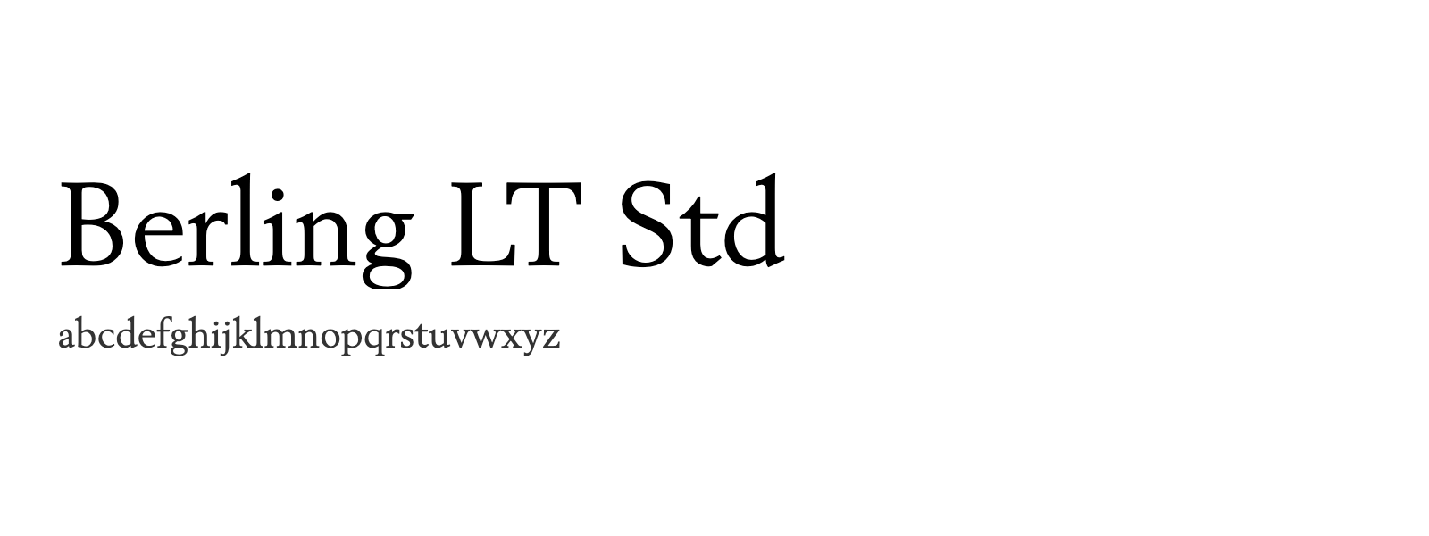 Spécimen de Berling LT Std