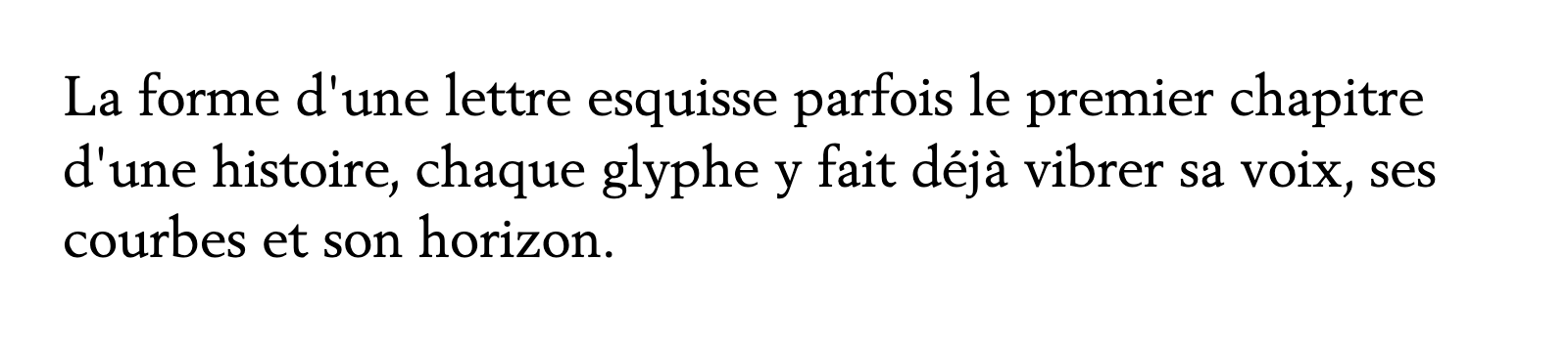 Phrase commune composée en Berling LT Std