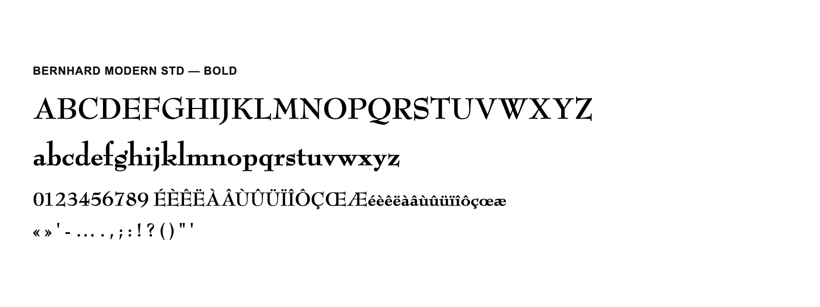 Spécimen de Bernhard Modern Std Bold