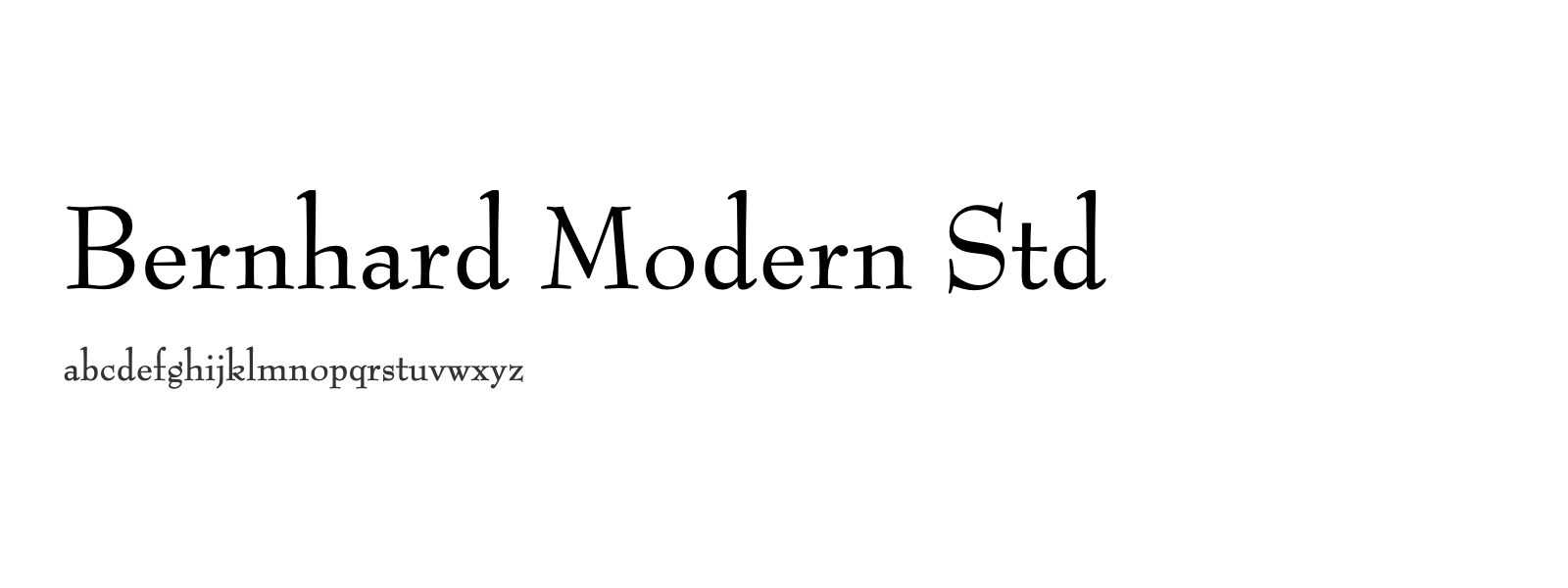 Spécimen de Bernhard Modern Std