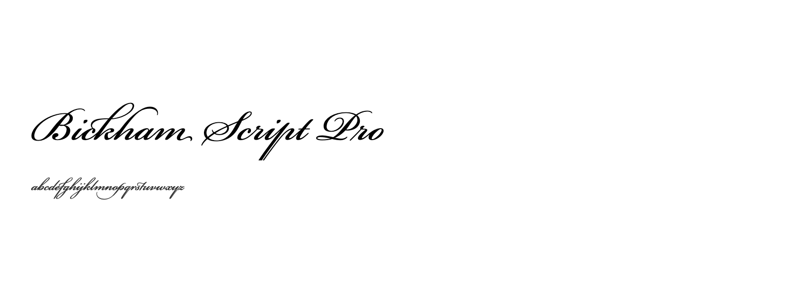 Spécimen de Bickham Script Pro
