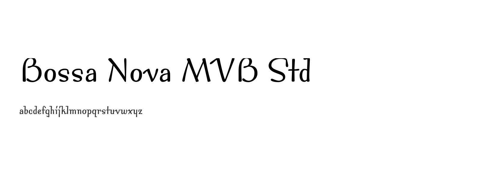 Spécimen de Bossa Nova MVB Std