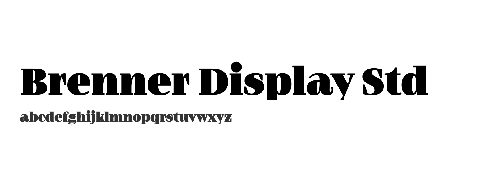 Spécimen de Brenner Display Std