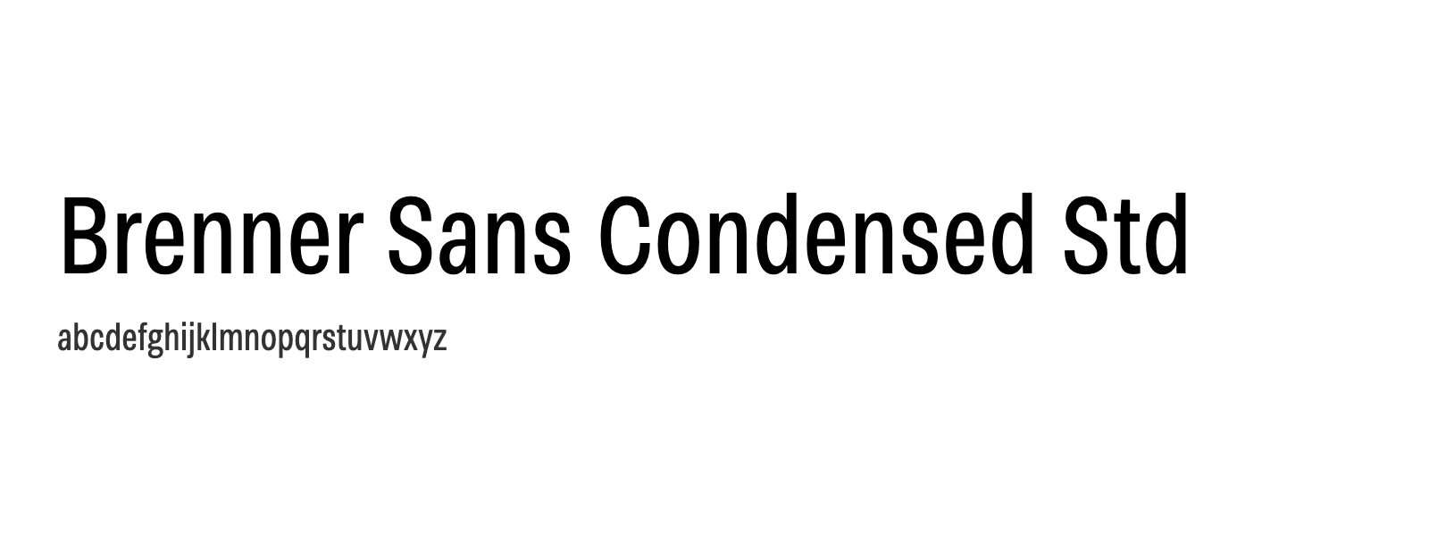 Spécimen de Brenner Sans Condensed Std