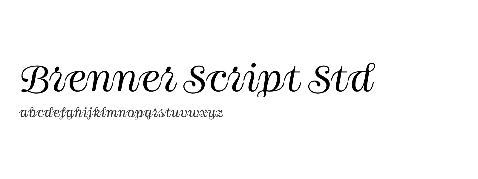Spécimen de Brenner Script Std