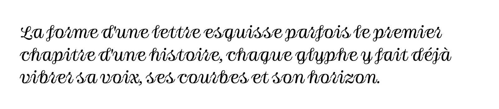 Phrase commune composée en Brenner Script Std