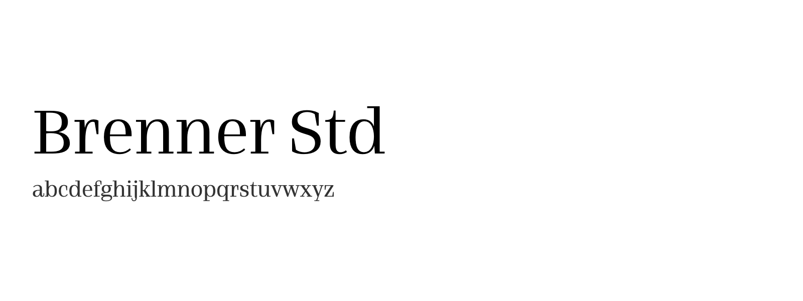 Spécimen de Brenner Std