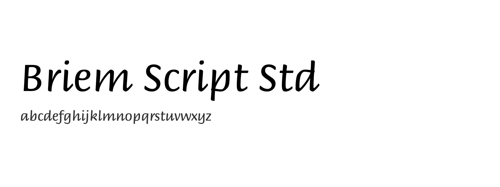 Spécimen de Briem Script Std