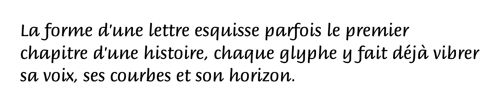 Phrase commune composée en Briem Script Std
