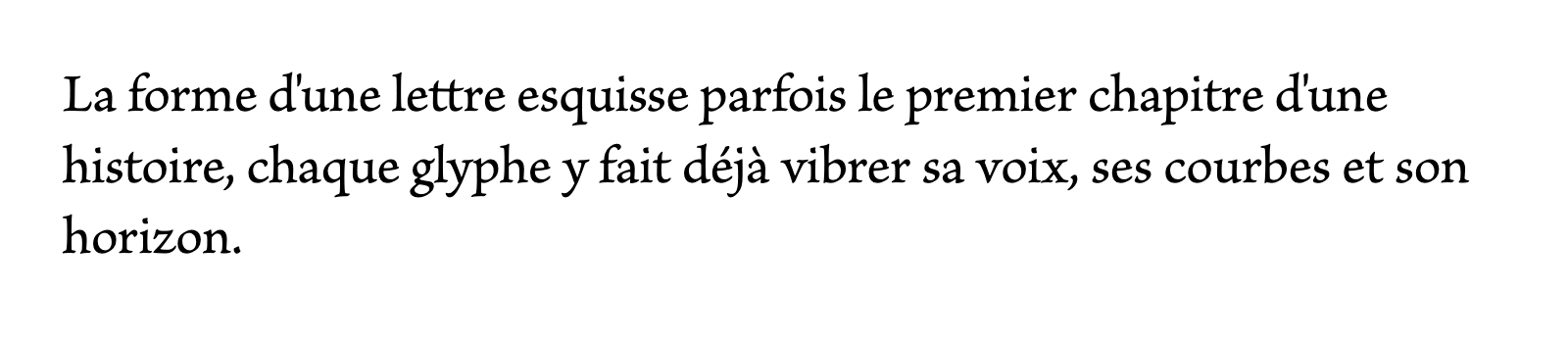 Phrase commune composée en Brioso Pro