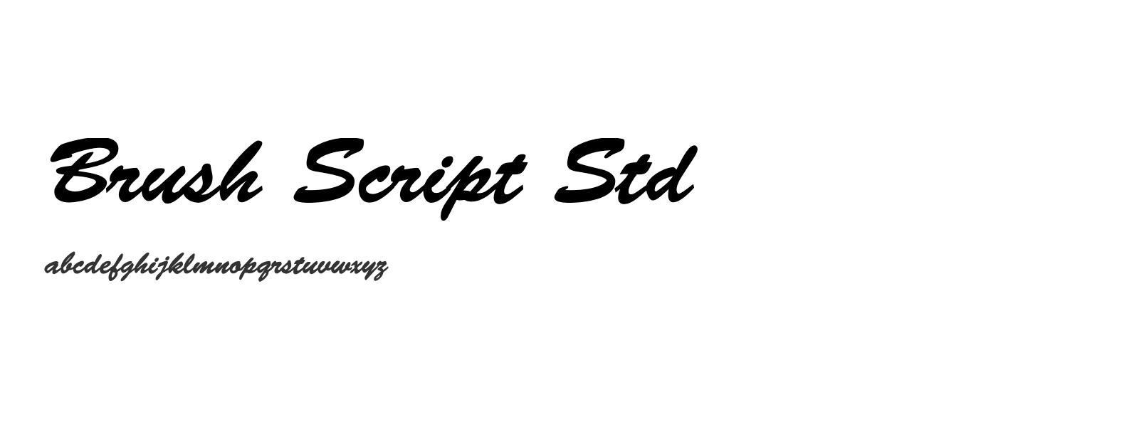 Spécimen de Brush Script Std