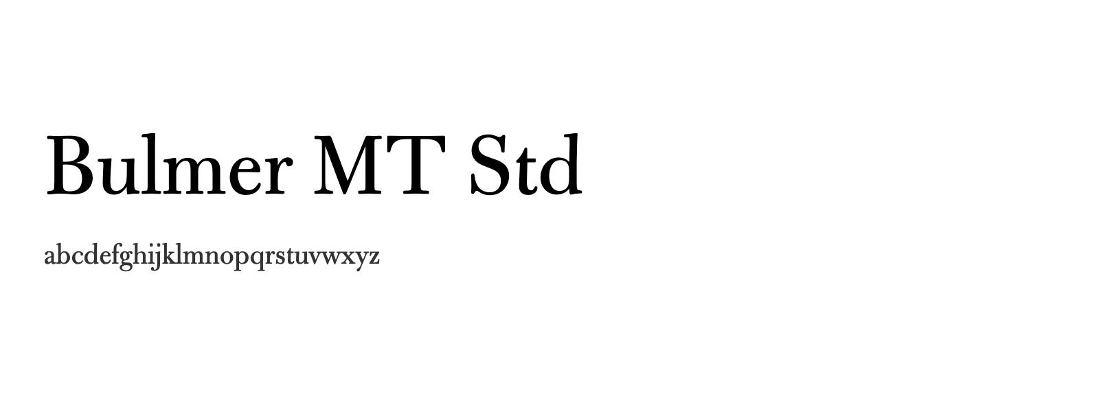 Spécimen de Bulmer MT Std