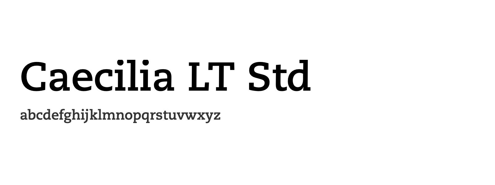 Spécimen de Caecilia LT Std