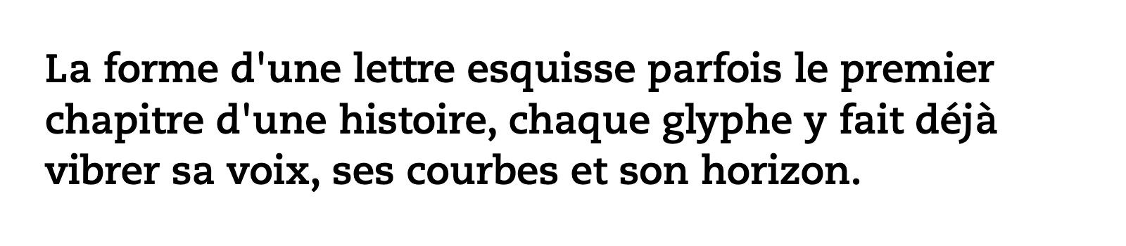 Phrase commune composée en Caecilia LT Std