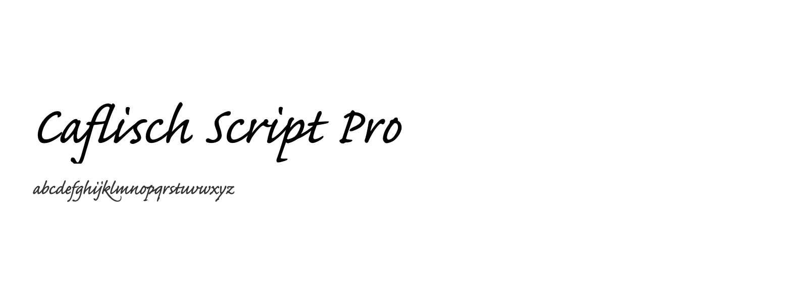 Spécimen de Caflisch Script Pro