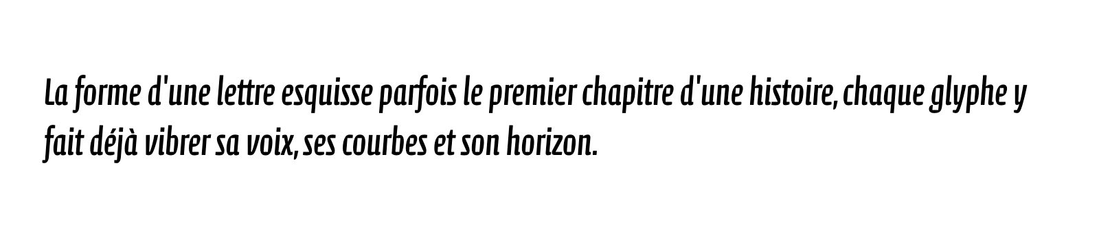 Phrase commune composée en Calcite Pro