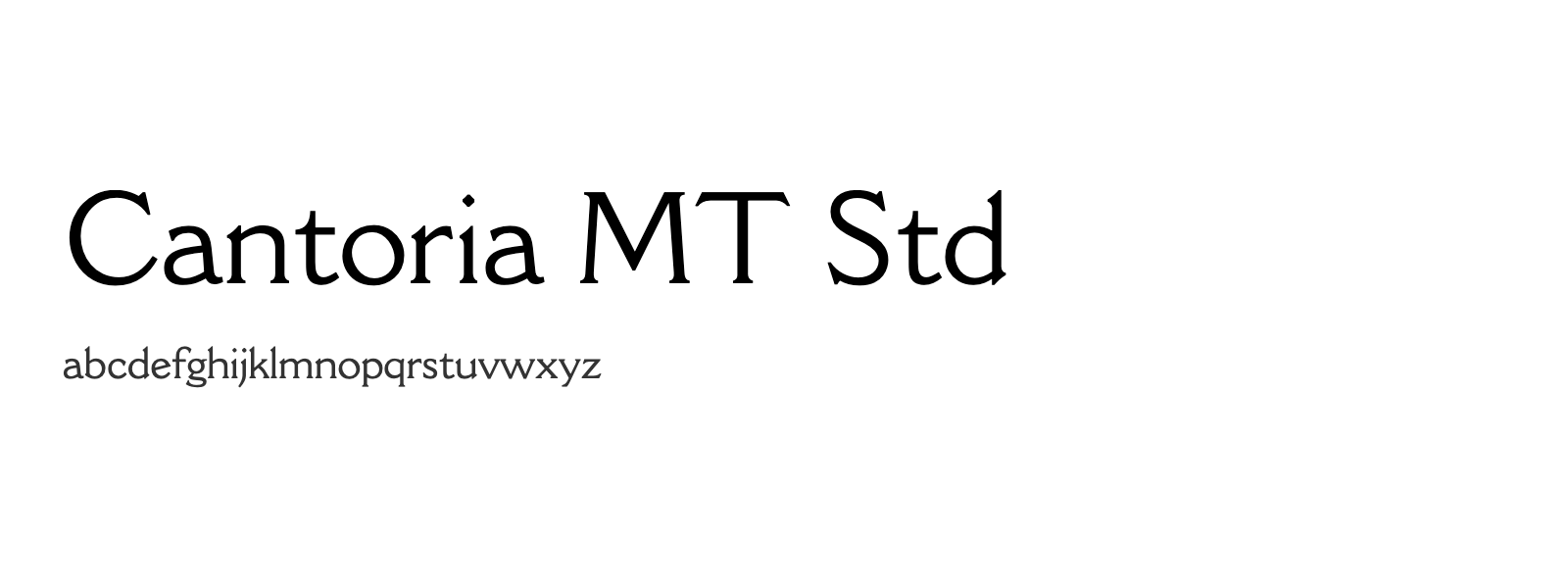 Spécimen de Cantoria MT Std